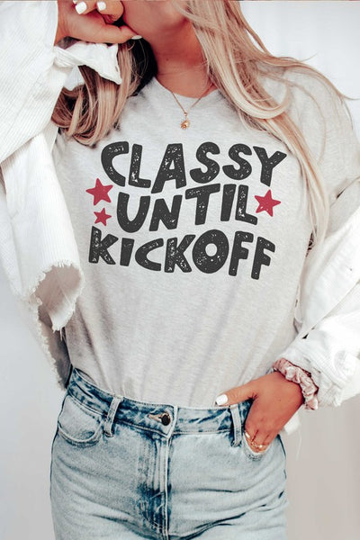 CLASSY UNTIL KICKOFF GRAPHIC TEE