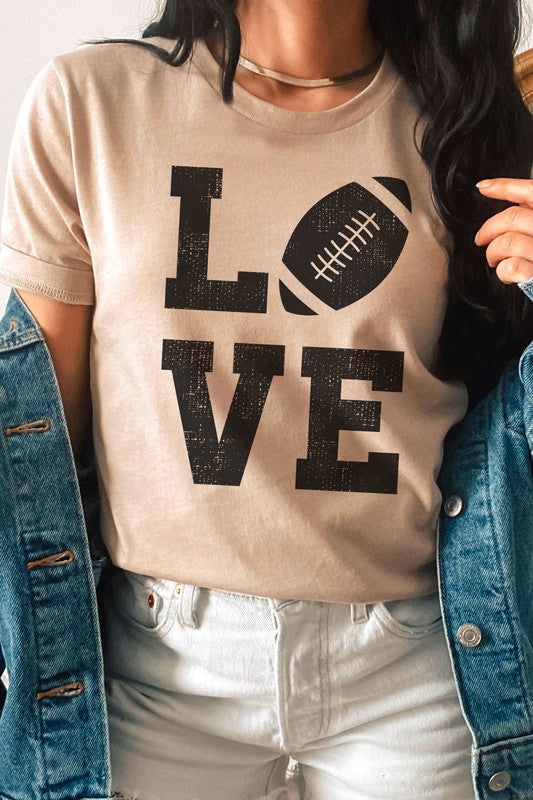 FOOTBALL LOVE GRAPHIC TEE