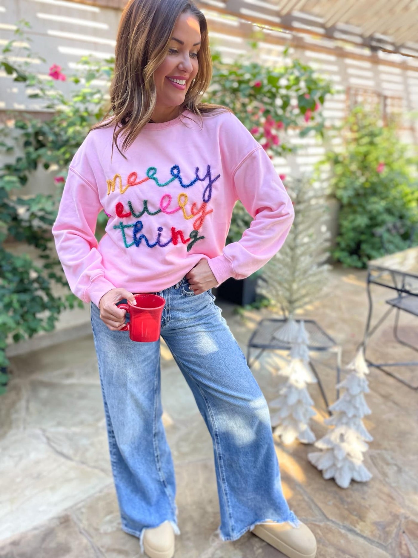 PREORDER: Merry Everything Tinsel Sweatshirt in Two Colors