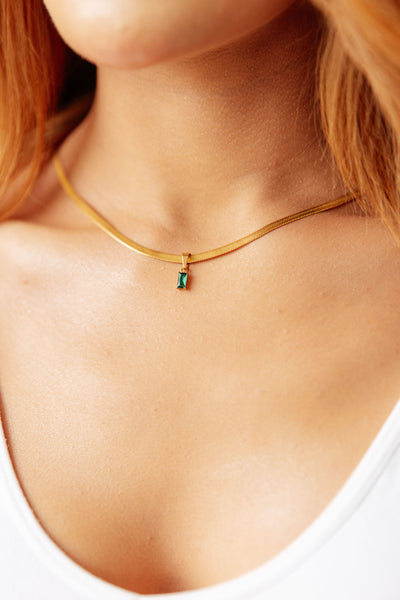 A Moment Like This Pendant Necklace in Green