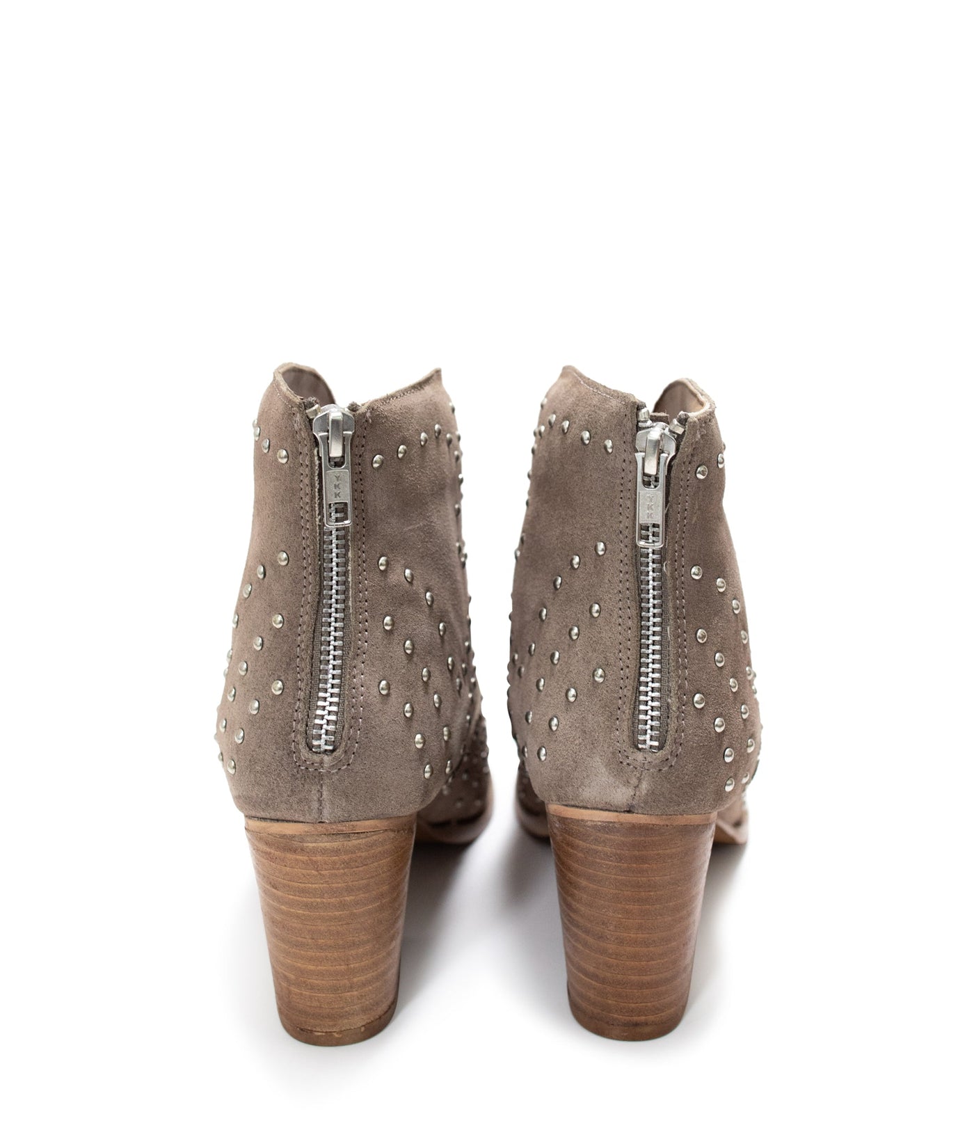 Twilight Studded Heeled Ankle Boot in Taupe