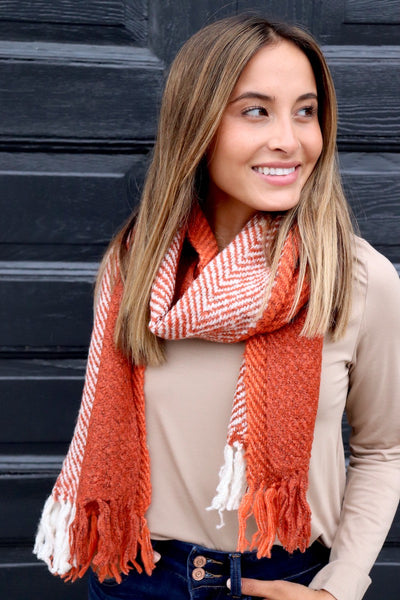 Tri Color Long Scarf - Adorn Boutique in Mitchell
