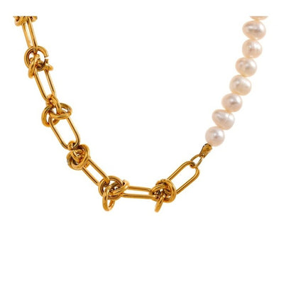 Pearl and Chain Necklace or Bracelet
