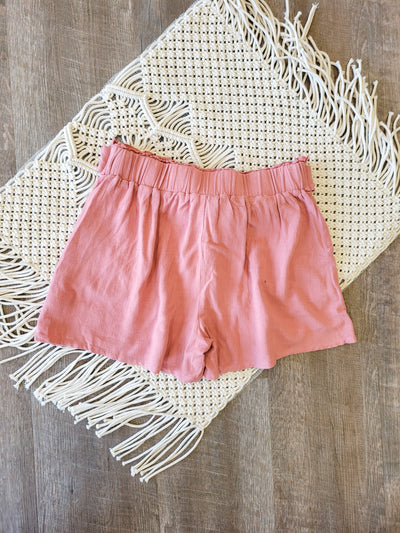 Linen Rose Shorts - Adorn Boutique in Mitchell