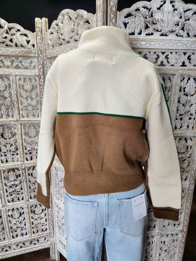 Short Sweater Varsity Jacket