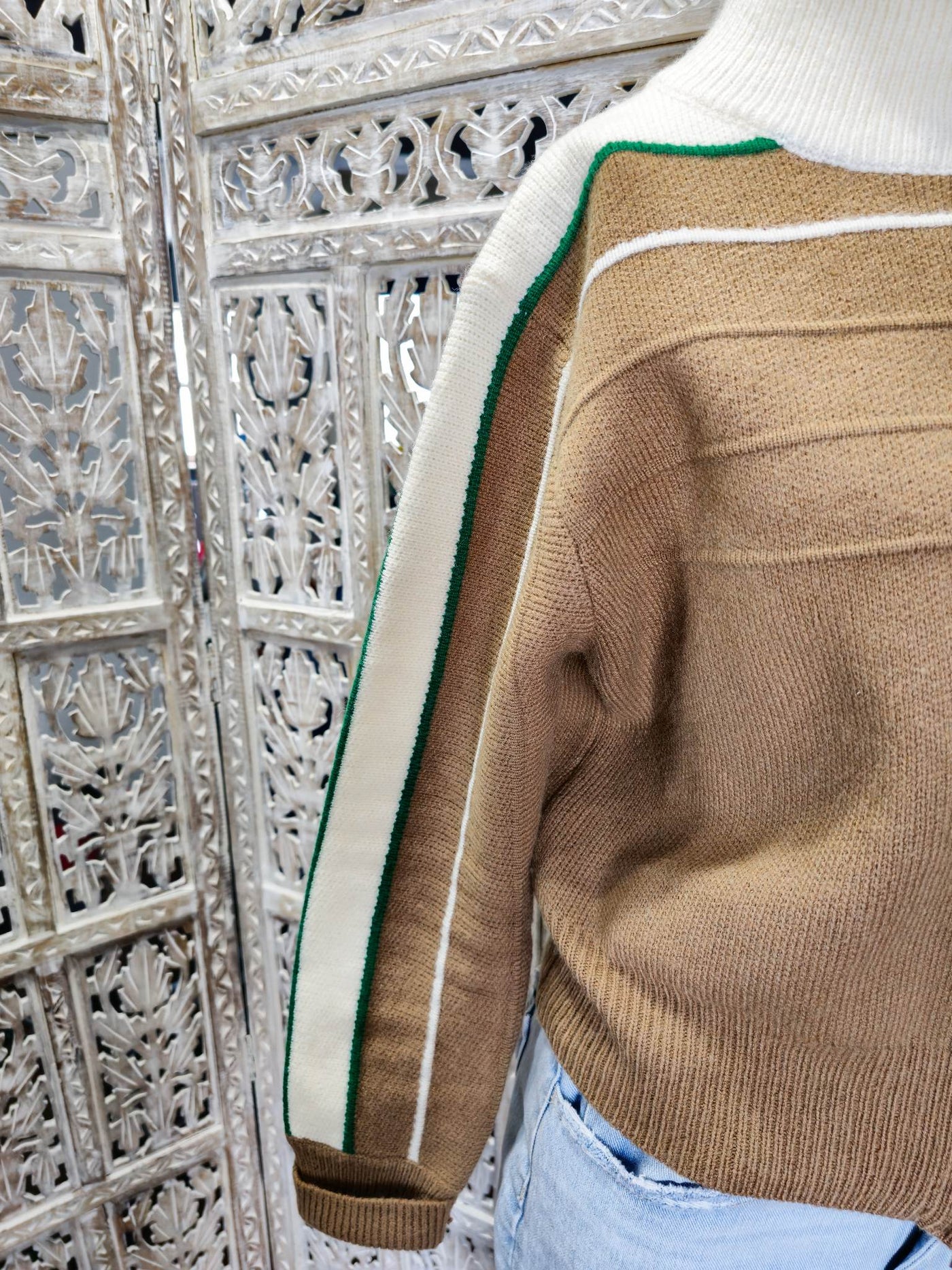 Short Sweater Varsity Jacket