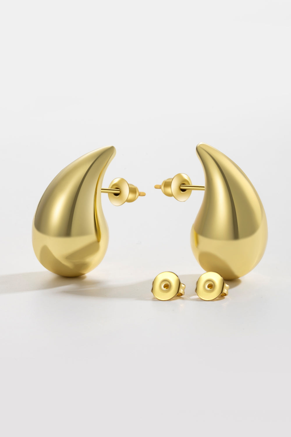 Large Size Water Drop Brass Earrings