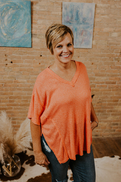 Coral Boxy Top - Adorn Boutique in Mitchell
