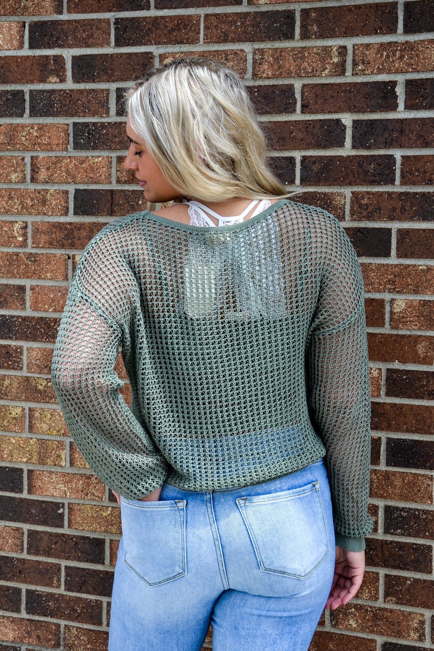 (More Colors) Crochet Pullover - Adorn Boutique in Mitchell