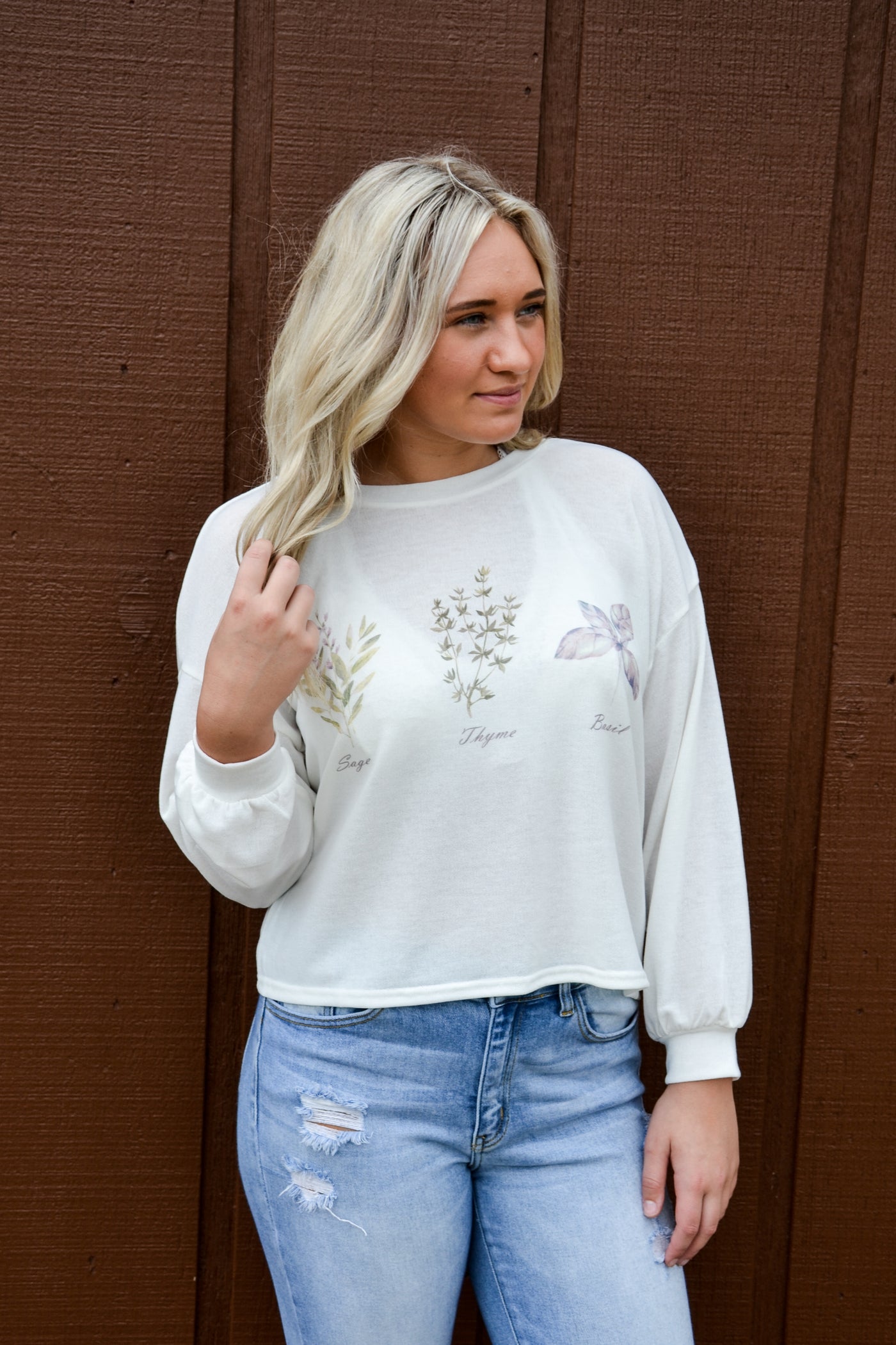 Graphic Light Weight Sweater - Adorn Boutique in Mitchell