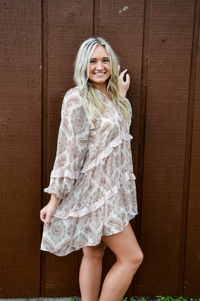 Paisley Mini Dress - Adorn Boutique in Mitchell
