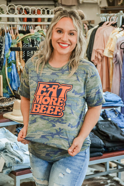 (S-XL) Eat More Beef Graphic Tee - Adorn Boutique in Mitchell