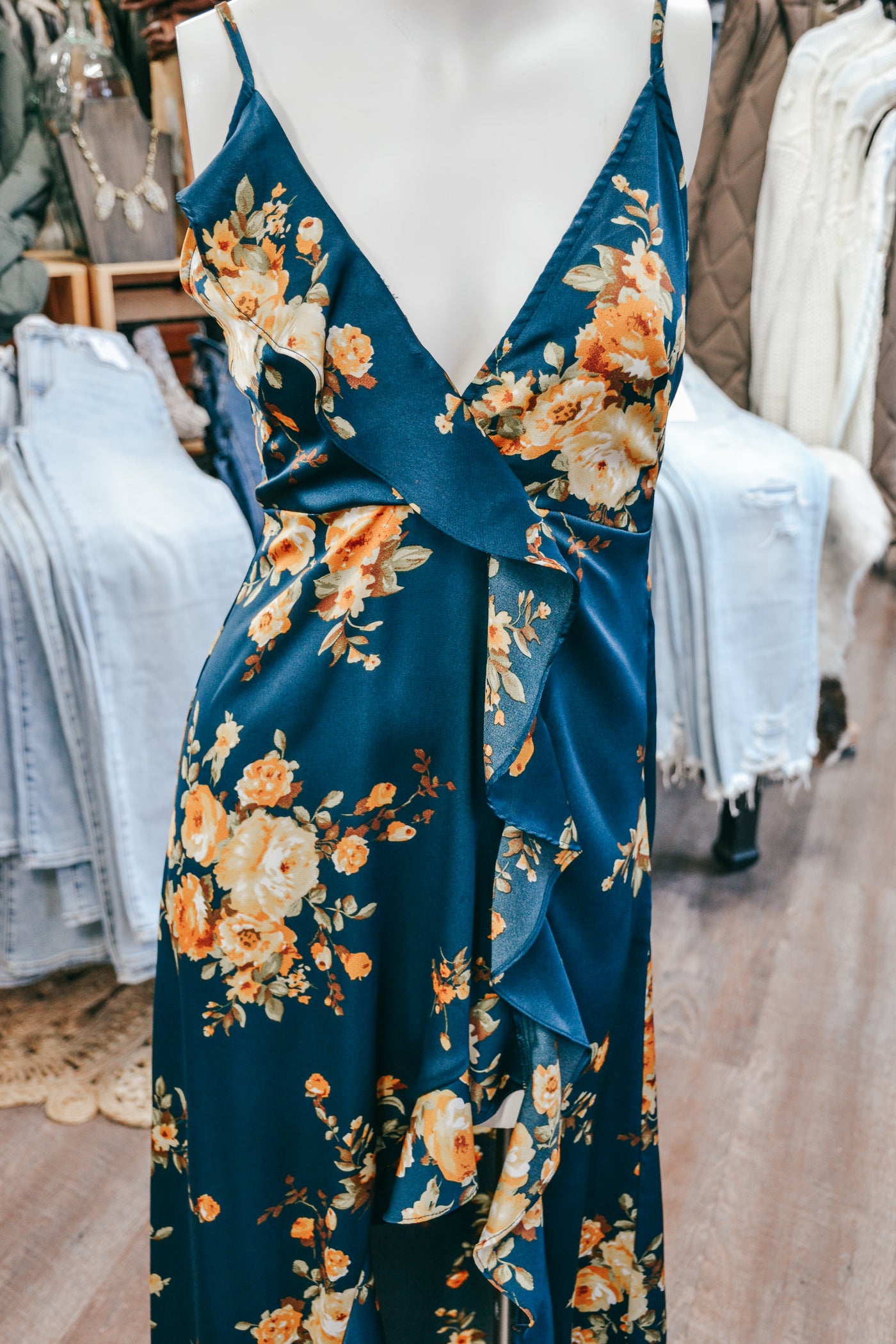 Floral Ruffle Maxi Dress
