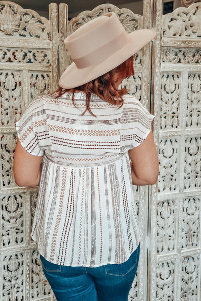 Ivory Embroidery Top
