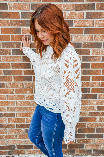 All Over Lace Long Sleeve Top