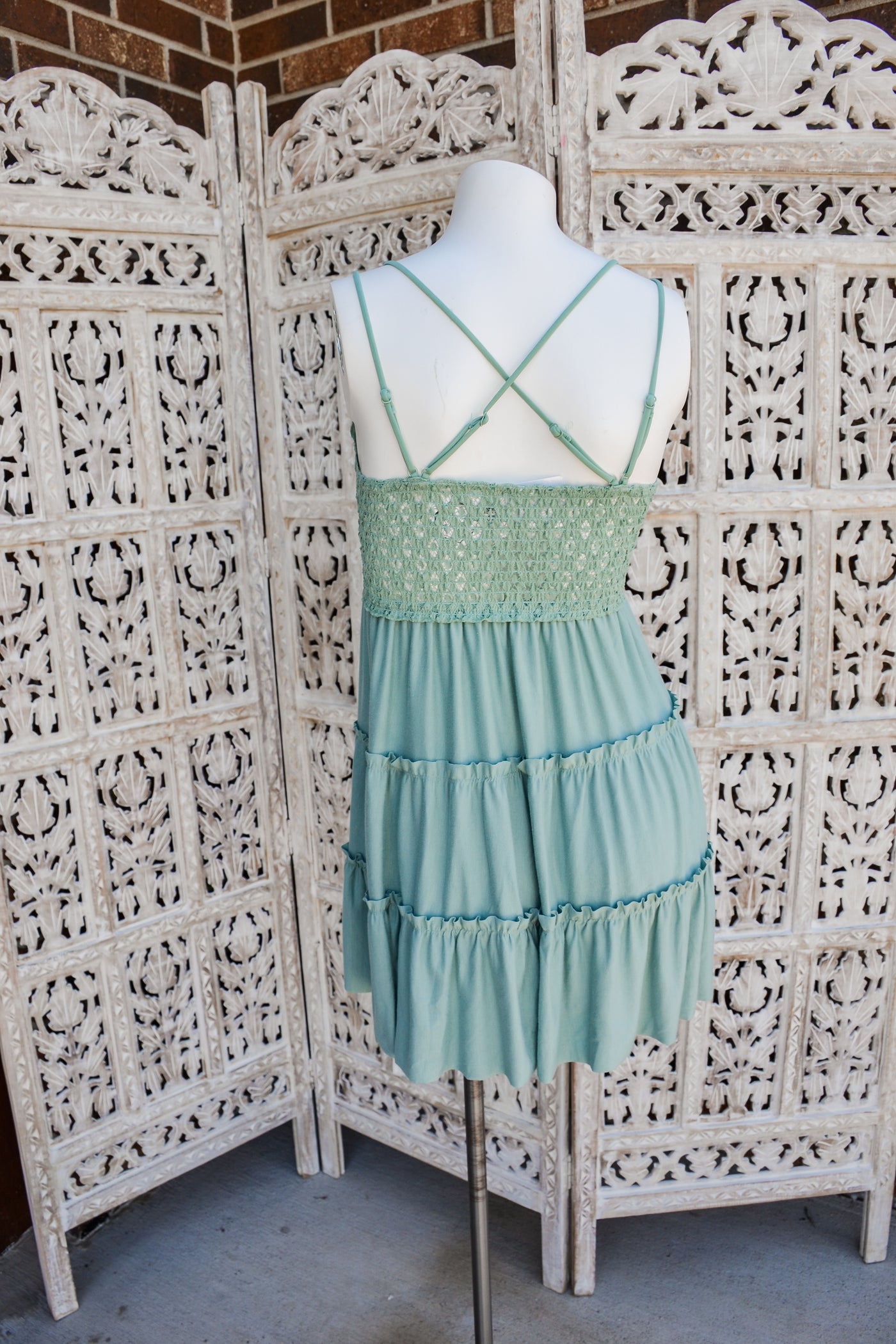 Padded Crochet Lace Dress