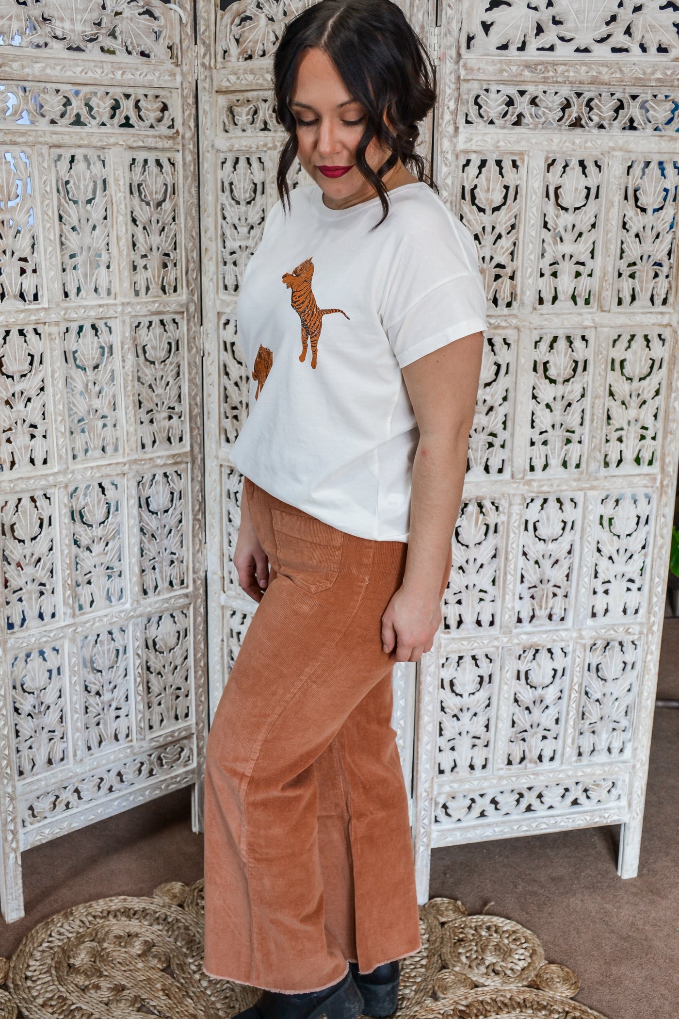 Ankle Length Corduroy Pant