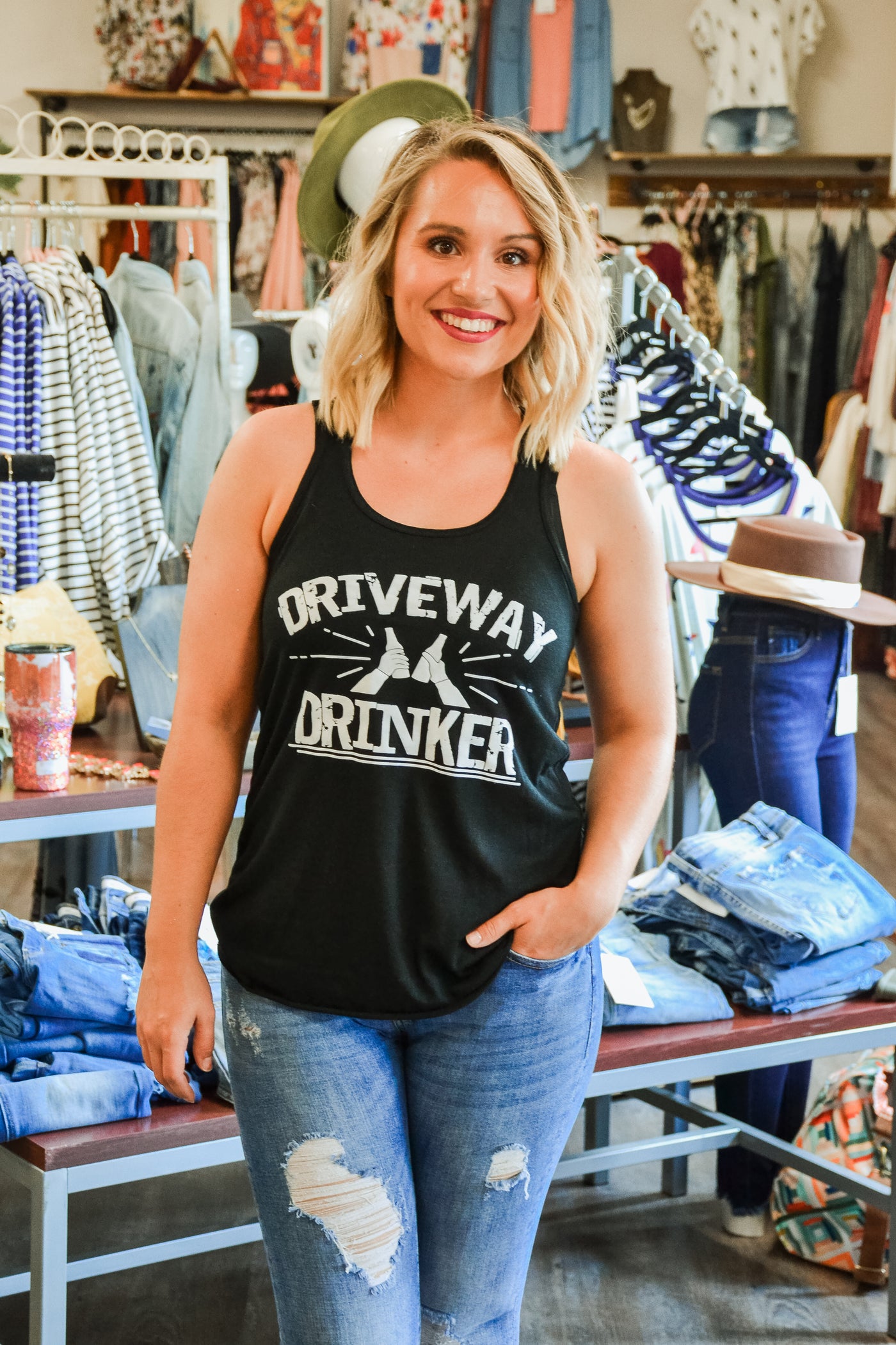 Driveway Drinkers Tank - Adorn Boutique in Mitchell