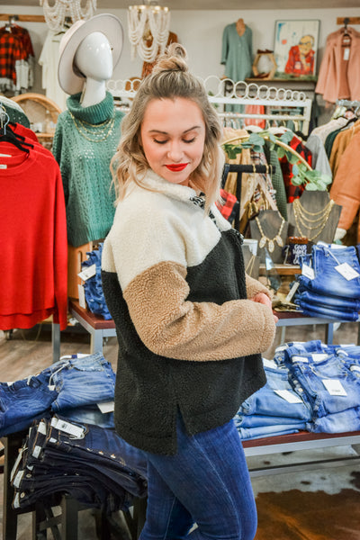 Sherpa Pullover - Adorn Boutique in Mitchell