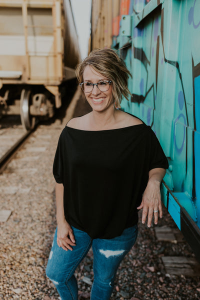(S-XXL) Off Shoulder Knot Top - Adorn Boutique in Mitchell