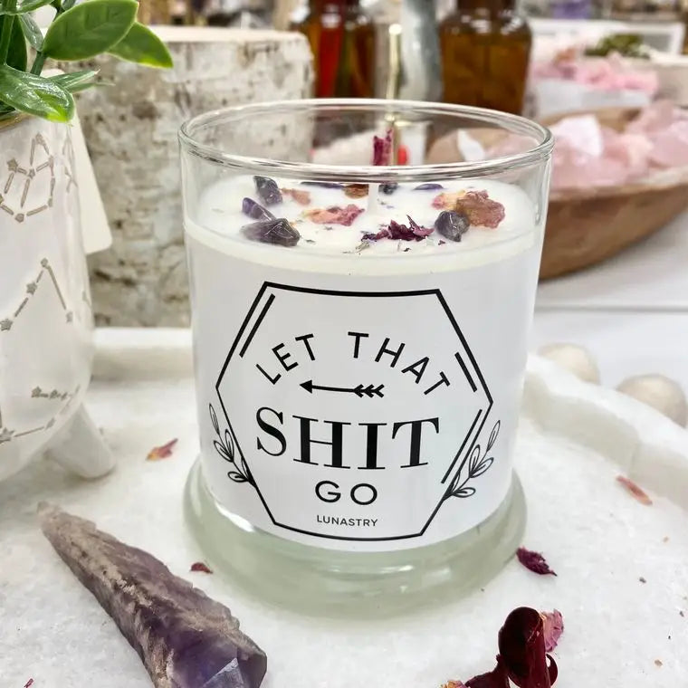 Let that sh!t go crystal candle