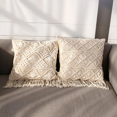 Woven Boho Cushion Throw Pillow Cover